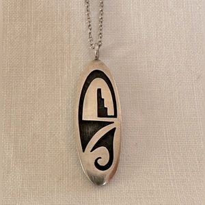 Native American Sterling Silver Pendant with necklace chain